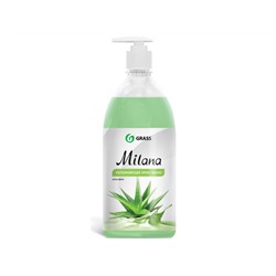 Жидкое крем-мыло "Milana" (алоэ вера) 1 л с дозатором (1/6) "grass"