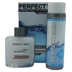 Набор "PERFECT MEN"  SILVER ICE (лосьон 100мл + шампунь-конд. 250мл) /муж.