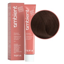 TEFIA Ambient 6.86 Перманентная крем-краска для волос / Тёмный блондин коричнево-махагоновый, 60 мл