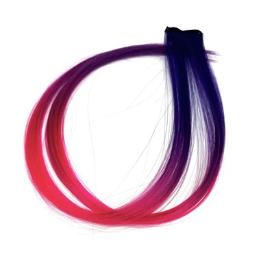 Пряди из искусств. волос 50см на зажиме 3цв. фиолет+роз+фуксия