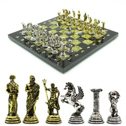 Шахматы подарочные с металлическими фигурами "Атлас", 250*250мм