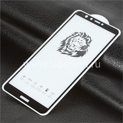 Защитное стекло на экран для Huawei Y9 2018 5-10D (без упаковки) черное