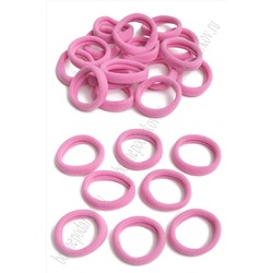 Резинки бесшовные для волос "Premium" 4 см (80 шт) SF-7051, розовый №8263