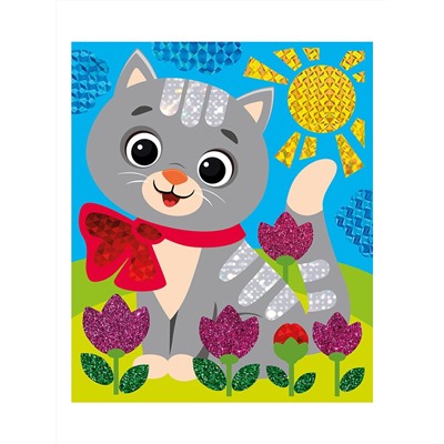 Аппликация из фольги «Котёнок» (6 цветов, конверт)