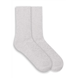 Шерстяные женские носки, цвет светло-серый меланж