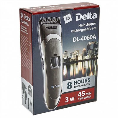 Машинка для стрижки волос DELTA DL-4060A аккумуляторная черная