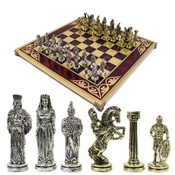 Шахматы с металлическими фигурами "Александр Македонский" 385*385мм.