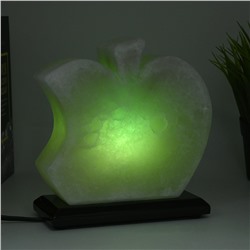 Солевая лампа "Яблоко" 180*80*185мм 2-4кг, свечение зеленое.