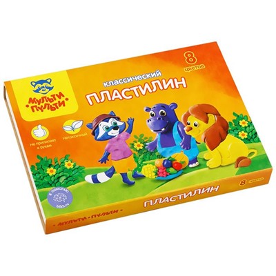 Пластилин  8цв. Мульти-Пульти 160г 10207/236481