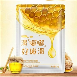 SALE! Bioaqua Питательная, увлажняющая тканевая маска с экстрактом меда, Honey Moisturizing Drink Mask, 30 гр.