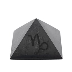 Пирамида из шунгита полированная "Козерог", 50*50мм