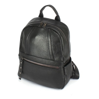 Рюкзак жен натуральная кожа OPI-8512,  1отд,  5внутр+4внеш/карм,  черный 247367
