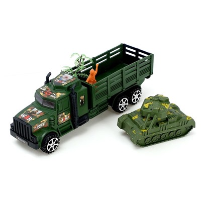 Машина инерционная «Военная», с танком и солдатиком