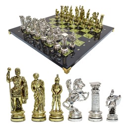 Шахматы подарочные с металлическими фигурами "Римляне", 450*450мм