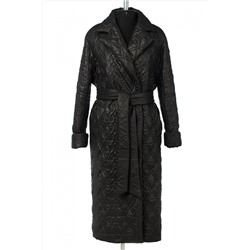 01-11097 Пальто женское демисезонное (пояс) Плащевка черный