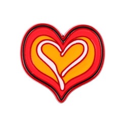 Акриловый значок "Painted heart"