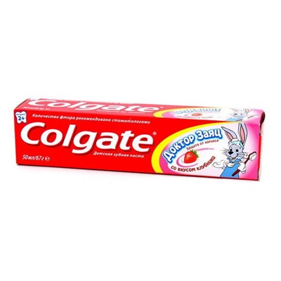 З.п.Colgate   Детская Доктор Заяц (Клубничка) 50ml АКЦИЯ! СКИДКА 5%