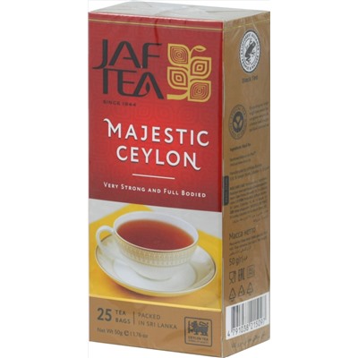 JAF TEA. Majestic ceylon карт.пачка, 25 пак.