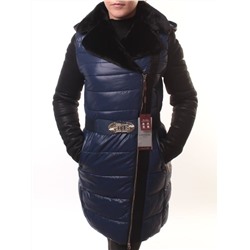 KY86-5177 Пальто женское зимнее (тинсулейт, искусственная кожа, искусственный мех) размер M - 44 российский