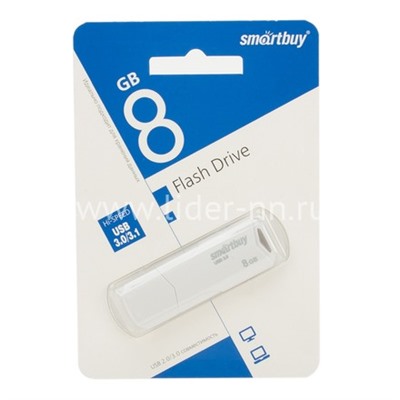 USB Flash 8GB SmartBuy CLUE белый 3.1