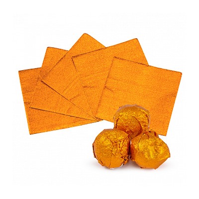 Обертка для конфет Оранжевая 8*8 см, 100 шт.