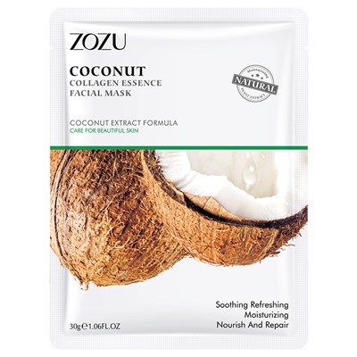 Восстанавливающая маска с экстрактом кокоса и коллагеном ZOZU (22521)