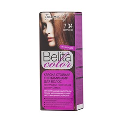 Belita сolor Краска стойкая с витаминами для волос № 7.34 Капучино (к-т)