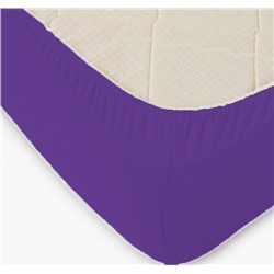 Трикотажная простыня на резинке фиолетовая
