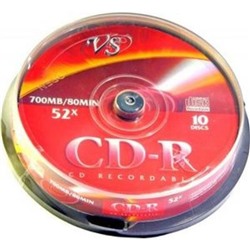 CD-R 700Mb VS 80 минут 52x Shrink 10 шт шпиль VS