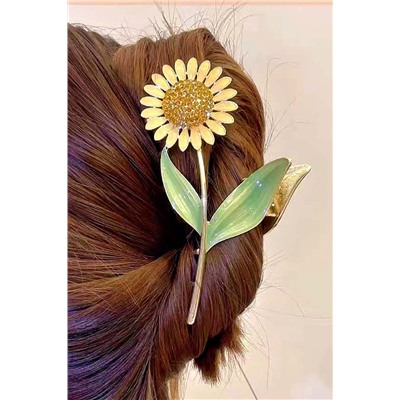 Краб для волос в виде цветка