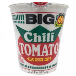 Лапша б/п со вкусом острого чили соуса и томатами Nissin Cup Big, Япония, 107 Акция