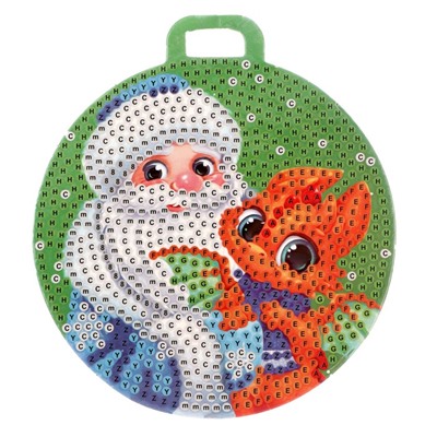Алмазная мозаика на подвеске «Дед Мороз с Драконом»