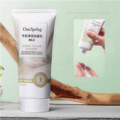 Пенка для умывания с МОЛОЧНЫМИ ПРОТЕИНАМИ One Spring Cleanser, 168 мл.