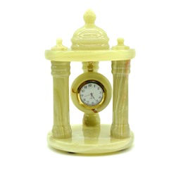 Часы каминные из оникс "Домик" 125*125*195мм