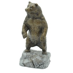 Фигурка из литеевой смолы "Медведь на скале" 73*62*147мм