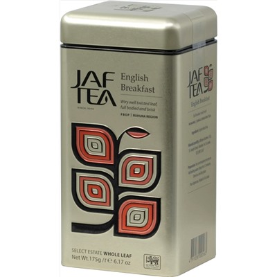 JAF TEA. Ceylon English Breakfast 175 гр. жест.банка