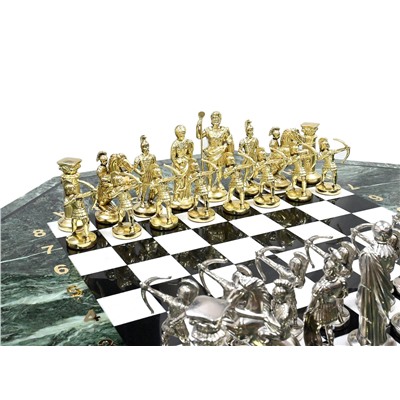 Шахматы подарочные "Шахматный стол "Лучники", 600*600*727мм