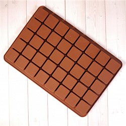 Форма силиконовая для шоколада "Кубики большие" 30*20, 40 ячеек