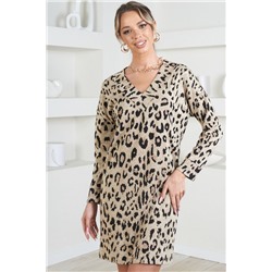 Короткое платье с леопардовым принтом