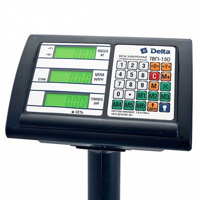 Весы электронные торговые платформенные напольные Delta до 150 кг ТВП-150
