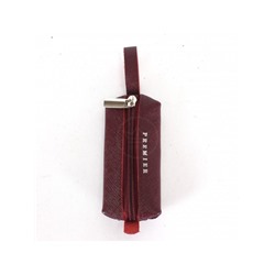 Футляр для ключей Premier-К-123 (на молнии)  натуральная кожа бордо сафьян (582)  228879