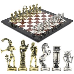 Шахматы подарочные с металлическими фигурами "Минотавр", 350*350мм