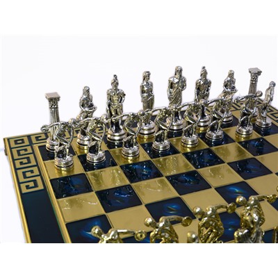 Шахматы с металлическими фигурами "Дискобол" 450*450мм.
