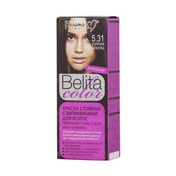 Belita сolor Краска стойкая с витаминами для волос № 5.31 Горячий шоколад (к-т)