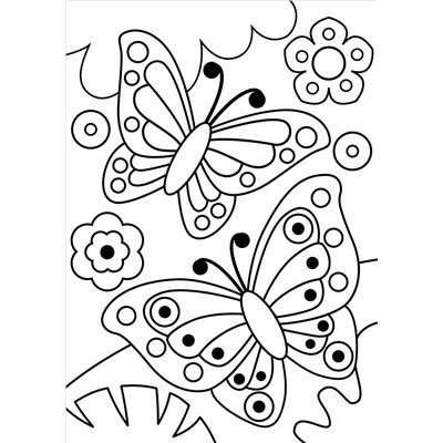 Раскраска с блестками «Бабочки»