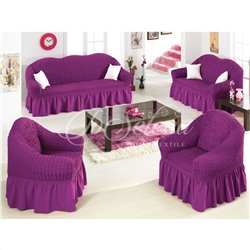 Комплект чехлов для мягкой мебели фиолетовый