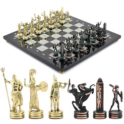 Шахматы с металлическими фигурами "Битва Титанов", 350*350мм