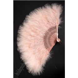 Веер с декоративными перьями (SF-3950) розовый персик