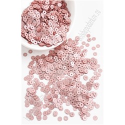 Пайетки круглые 4 мм*100 гр (SF-5756) розовый №1713