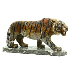 Скульптура из кальцита "Тигр" 340*100*170мм,